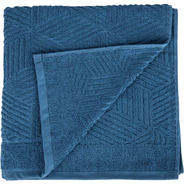 Фото - Полотенце банное GM Textile Уэльс синий махровый 70х140