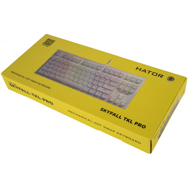 Фото - Клавіатура дротова ігрова Hator Skyfall TKL PRO ENG/UKR/RUS (HTK-656) White