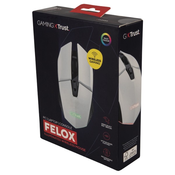 Фото - Миша бездротова ігрова Trust GXT 110 FELOX WL White (25069)