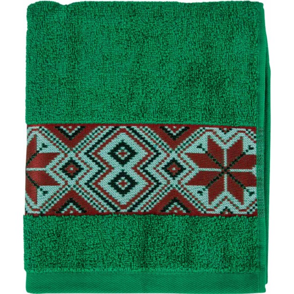 Фото - Рушник для рук GM Textile махровий зелений Єдність 40х70