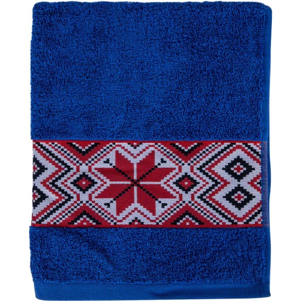 Фото - Рушник для обличчя GM Textile махровий синій Єдність 50х90