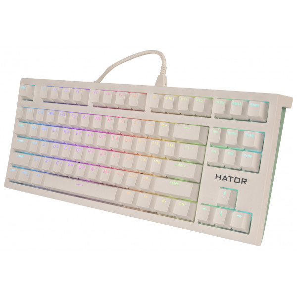 Фото - Клавіатура дротова ігрова Hator Skyfall TKL PRO ENG/UKR/RUS (HTK-656) White