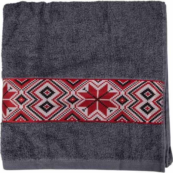 Фото - Рушник банний GM Textile махровий сірий Єдність 70х140