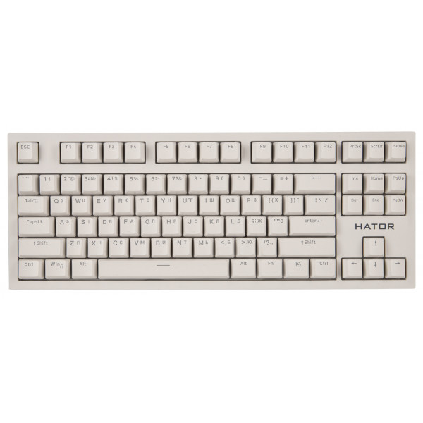 Фото - Клавіатура дротова ігрова Hator Skyfall TKL PRO ENG/UKR/RUS (HTK-656) White