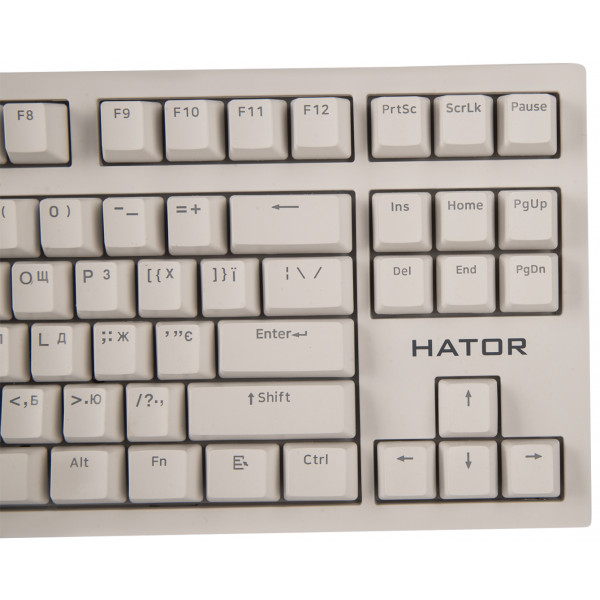 Фото - Клавіатура дротова ігрова Hator Skyfall TKL PRO ENG/UKR/RUS (HTK-656) White