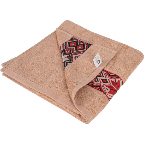 Фото - Рушник банний GM Textile махровий бежевий Єдність 70х140