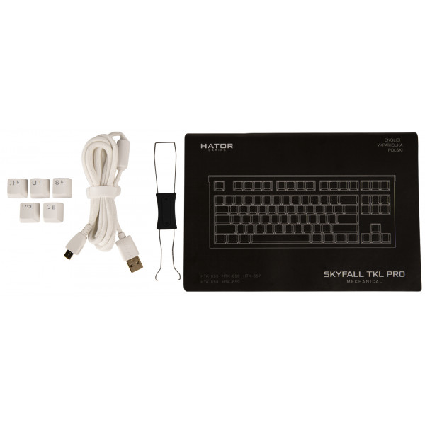 Фото - Клавіатура дротова ігрова Hator Skyfall TKL PRO ENG/UKR/RUS (HTK-656) White