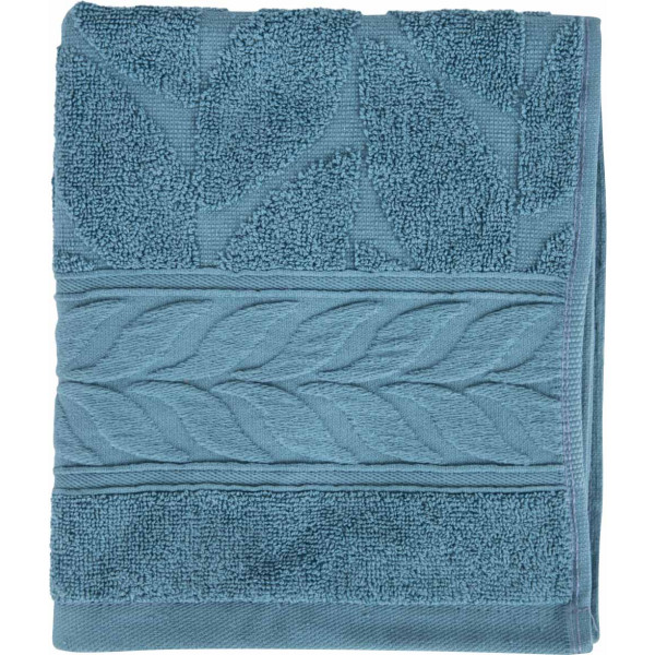 Фото - Рушник для рук GM Textile блакитний листочок махровий 40х70