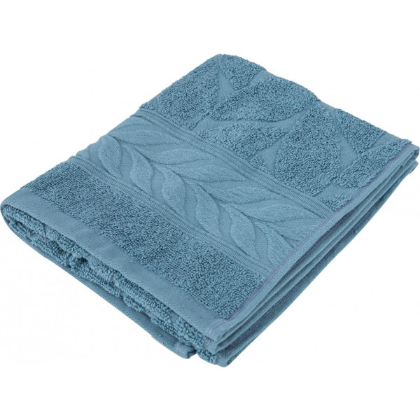 Фото - Рушник для рук GM Textile блакитний листочок махровий 40х70