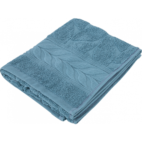 Фото - Рушник для рук GM Textile блакитний листочок махровий 40х70