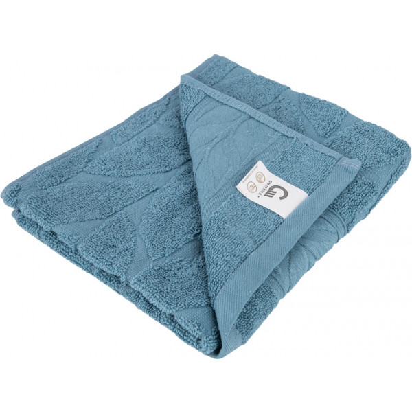 Фото - Рушник для рук GM Textile блакитний листочок махровий 40х70