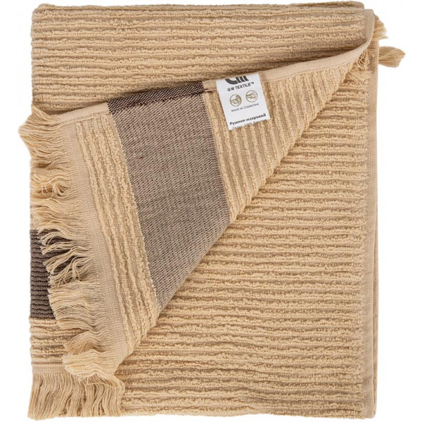 Фото - Рушник для обличчя GM Textile махровий бежевий Осло 50x90