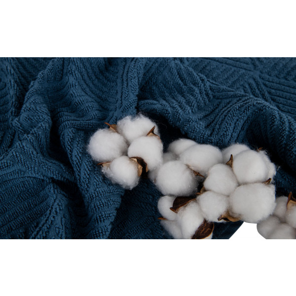 Фото - Рушник для рук GM Textile Уельс синій махровий 40х70
