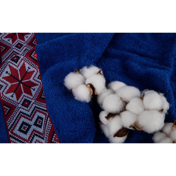 Фото - Полотенце для рук GM Textile махровое синее Единство 40х70