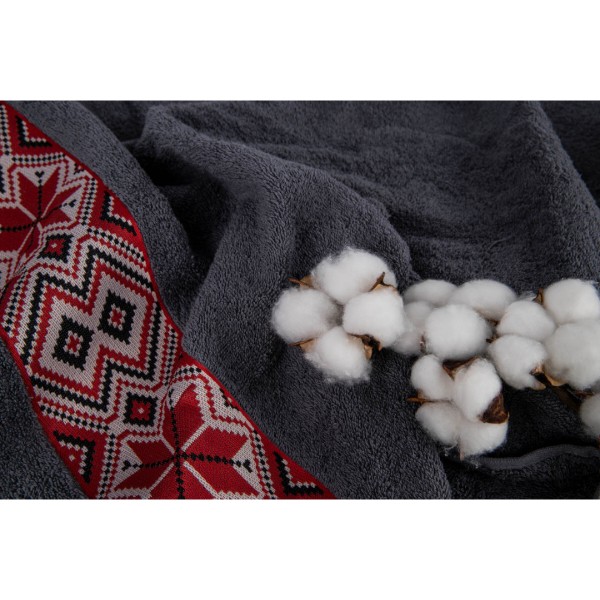 Фото - Рушник банний GM Textile махровий сірий Єдність 70х140