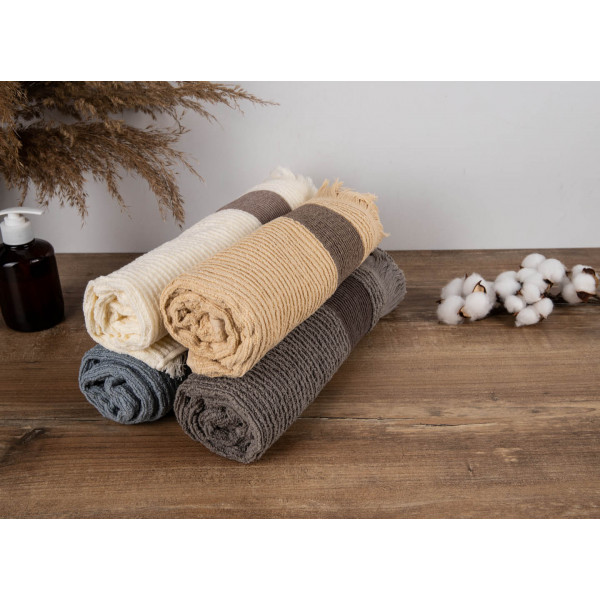 Фото - Рушник для обличчя GM Textile махровий бежевий Осло 50x90