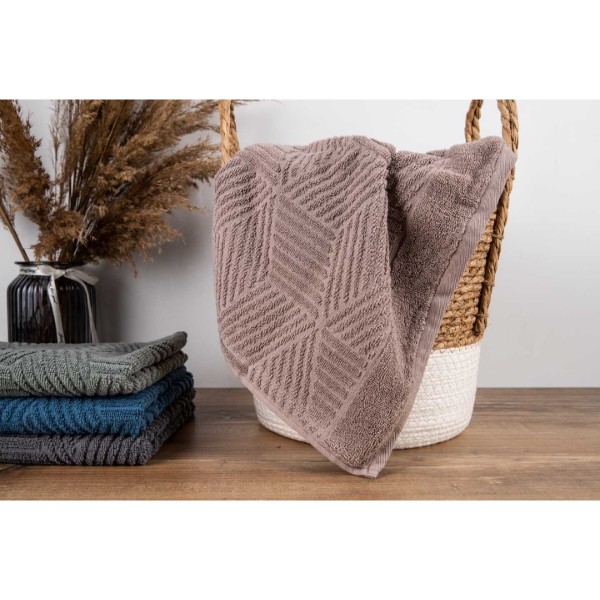 Фото - Рушник для обличчя GM Textile Уельс шоколадний махровий 50х90