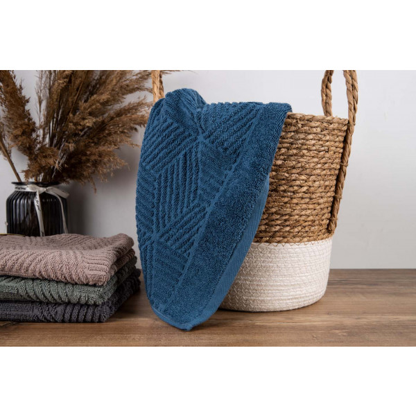 Фото - Рушник для рук GM Textile Уельс синій махровий 40х70
