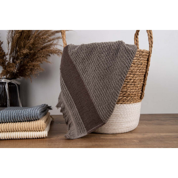 Фото - Рушник банний GM Textile махровий коричневий Осло 70x140