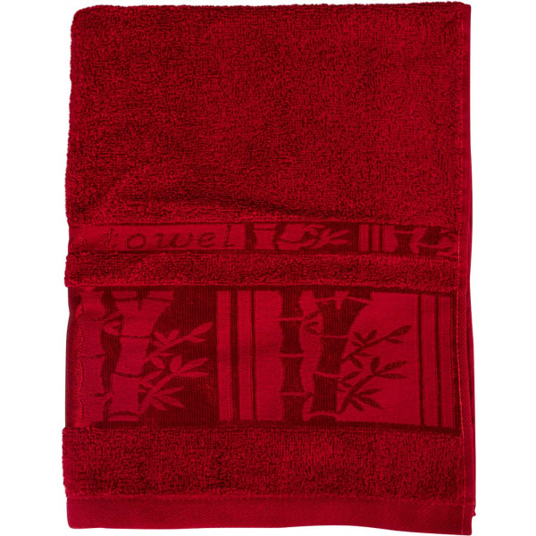 Фото - Рушник для обличчя GM Textile махровий червоний бамбук 50x90