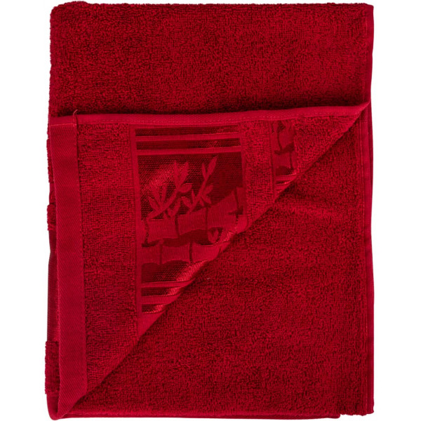 Фото - Рушник для обличчя GM Textile махровий червоний бамбук 50x90