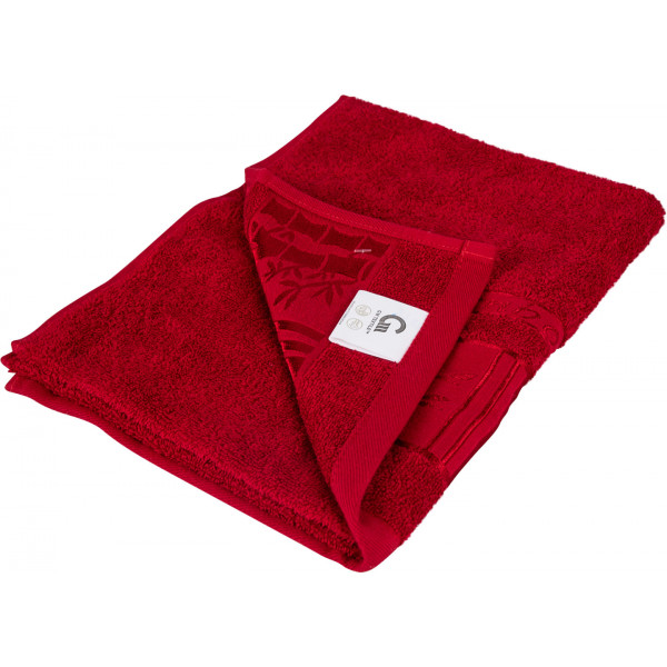 Фото - Рушник для обличчя GM Textile махровий червоний бамбук 50x90