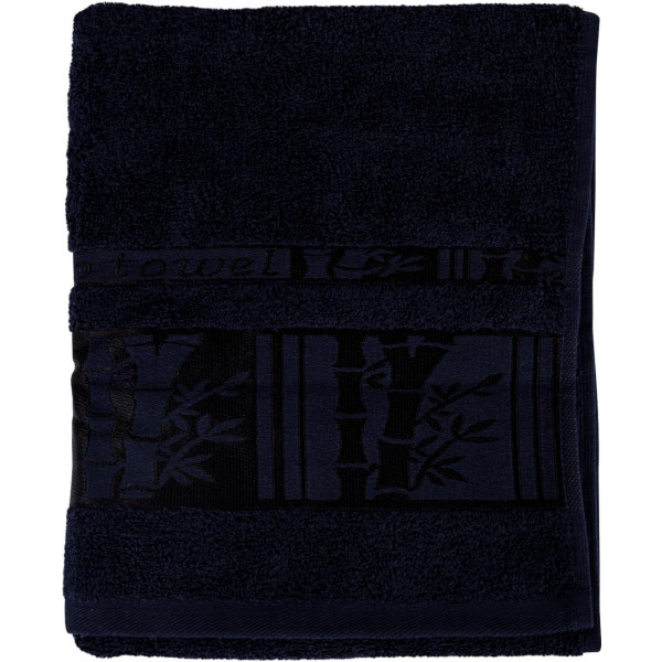 Фото - Рушник для обличчя GM Textile махровий темно-синій бамбук 50x90