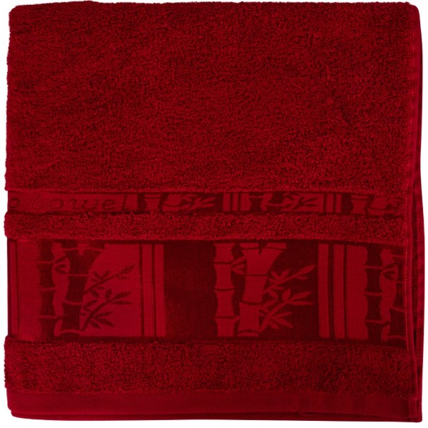 Фото - Полотенце банное GM Textile махровое красный бамбук 70x140
