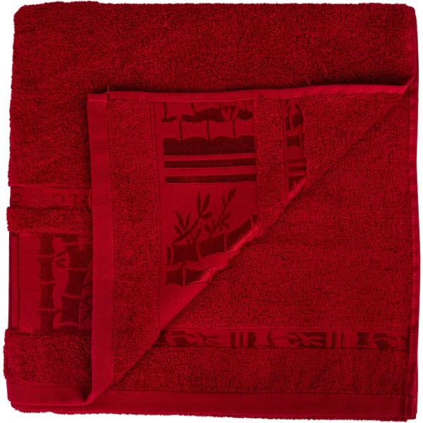 Фото - Полотенце банное GM Textile махровое красный бамбук 70x140