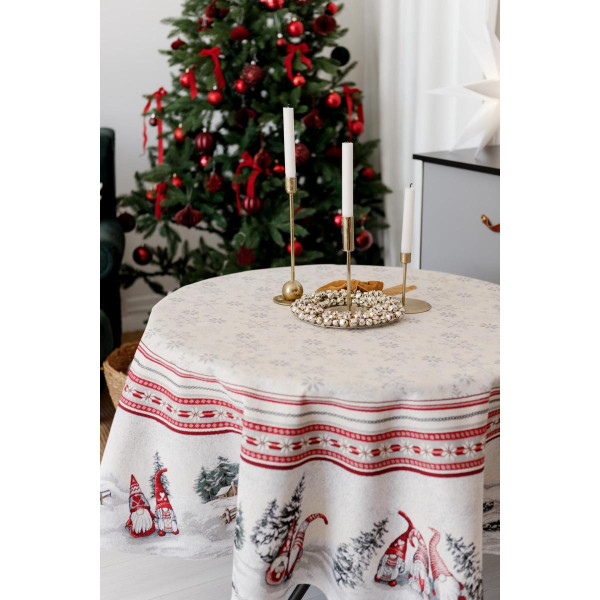 Фото - Скатерть круглая Прованс Snowfall 136 см (041723)