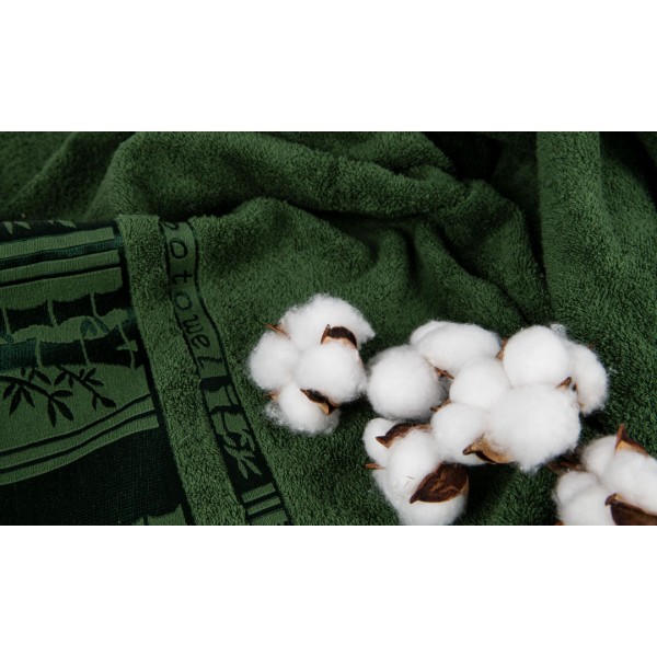Фото - Рушник банний GM Textile махровий зелений бамбук 70x140