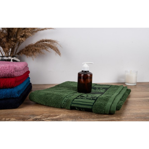 Фото - Рушник банний GM Textile махровий зелений бамбук 70x140
