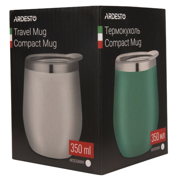 Фото - Термочашка ARDESTO Compact Mug 350 мл White (AR2635MMW)