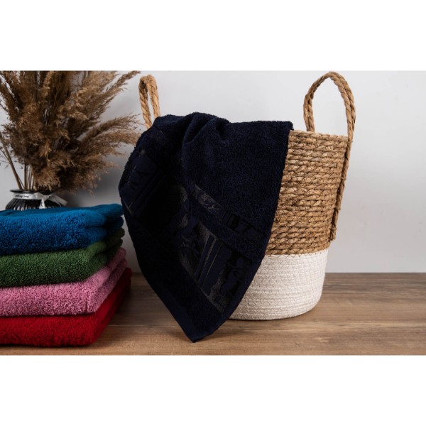 Фото - Рушник банний GM Textile махровий темно-синій бамбук 70x140
