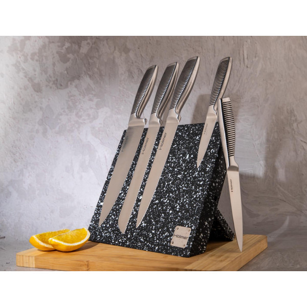 Фото - Набір ножів Holmer KS-66225-MSSSS Stone