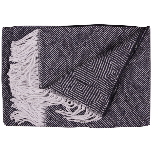 Фото - Плед полуторный Vladi Валенсия Parquet бело-синий 140х200