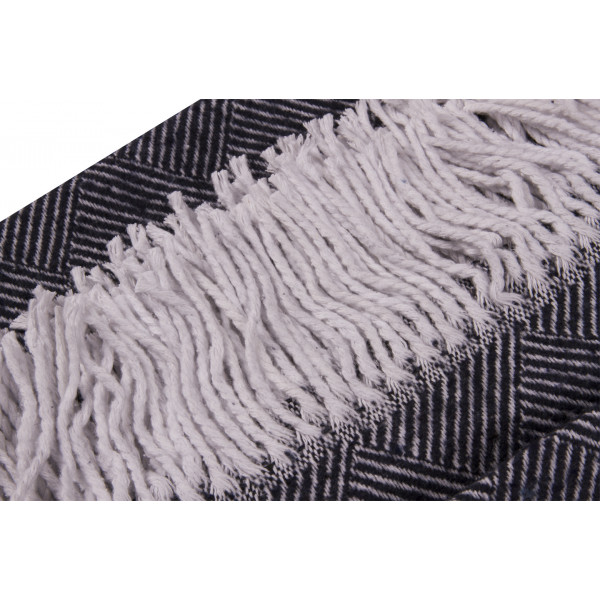 Фото - Плед полуторный Vladi Валенсия Parquet бело-синий 140х200