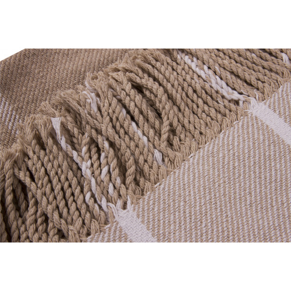 Фото - Плед полуторний Vladi Валенсія Harry біл-пісок-пісок 140х200