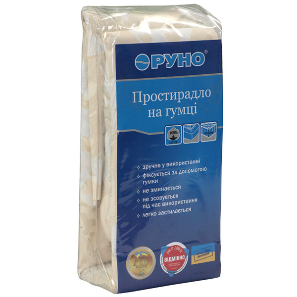 Фото - Простирадло двоспальне Руно 160х200 Beige star бязь (500.114У_Beige star)