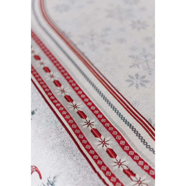 Фото - Скатертина овальна Прованс новогодня Snowfall 135х180 см (041725)