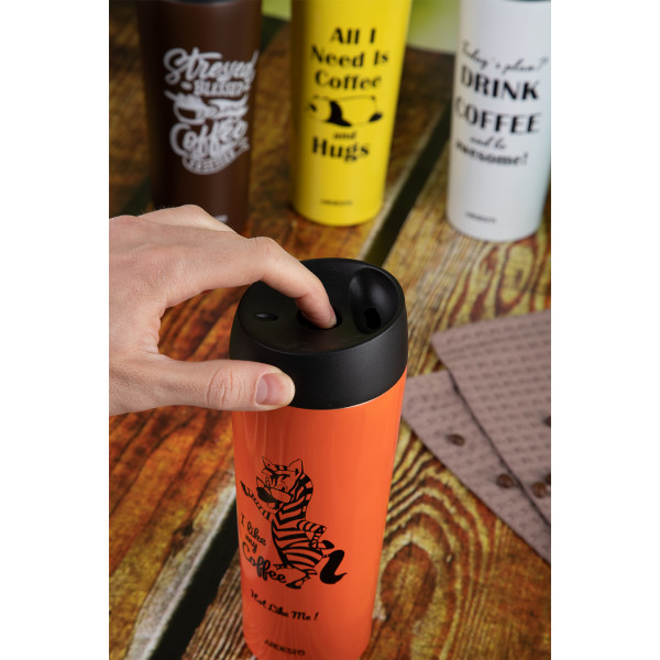Фото - Термокружка Ardesto Coffee Time Zebra 450 мл (AR2645DTO)