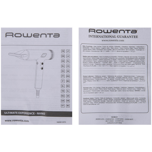 Фото - Фен Rowenta HY8310F0 NANO