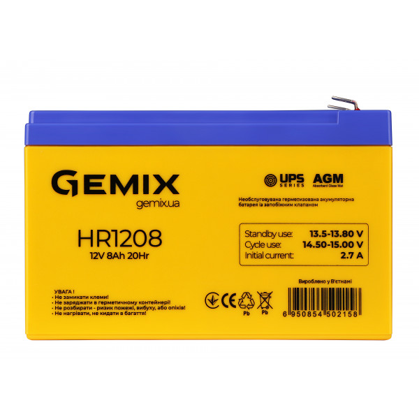 Фото - Акумулятор для ДБЖ Gemix HR1208