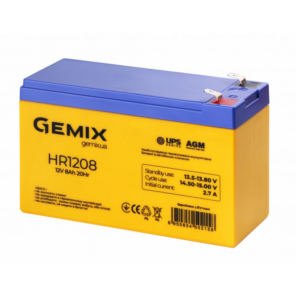 Фото - Акумулятор для ДБЖ Gemix HR1208