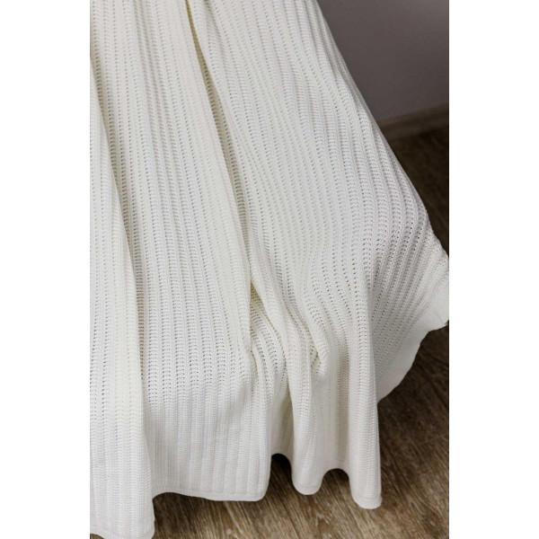 Фото - Плед односпальный Прованс Cotton молочный 120х200 см (039526)