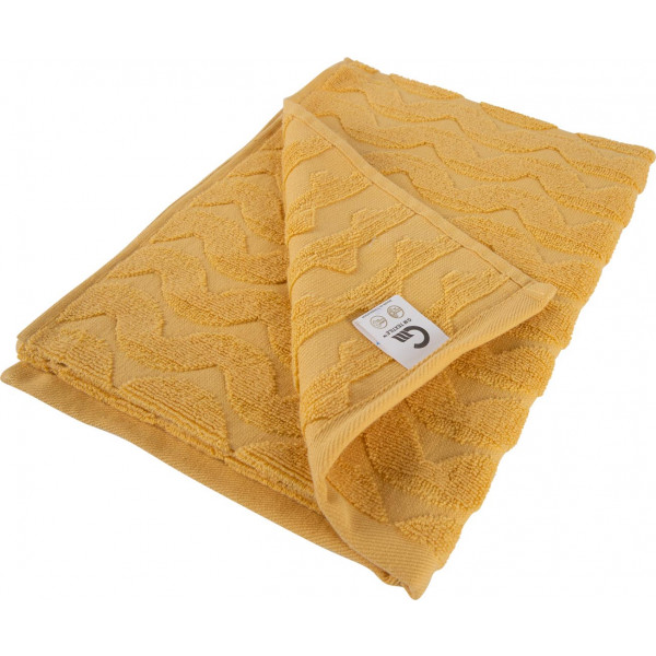 Фото - Полотенце для лица GM Textile махровое жаккардовое желтый (зигзаг) 50х90