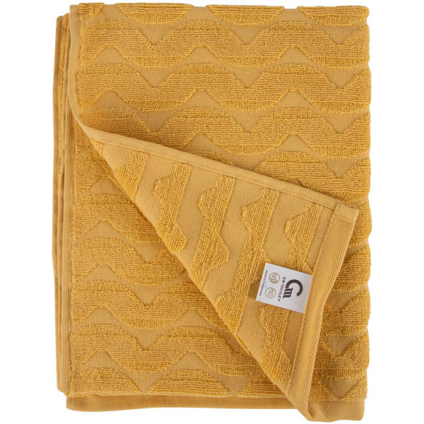Фото - Полотенце для лица GM Textile махровое жаккардовое желтый (зигзаг) 50х90