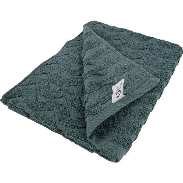 Фото - Полотенце для лица GM Textile махровое жаккардовое мятный (зигзаг) 50х90