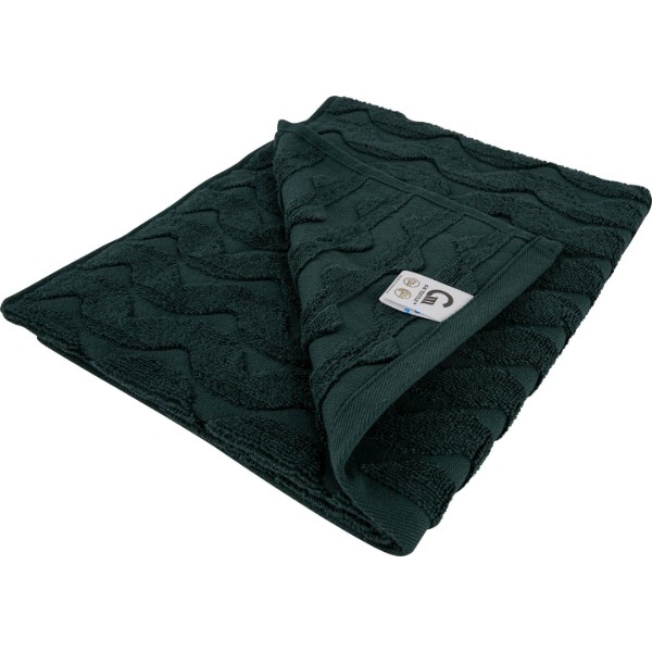 Фото - Полотенце для лица GM Textile махровое жаккардовое зеленый (зигзаг) 50х90