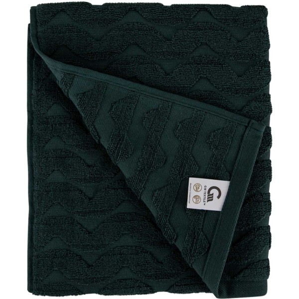 Фото - Полотенце для лица GM Textile махровое жаккардовое зеленый (зигзаг) 50х90